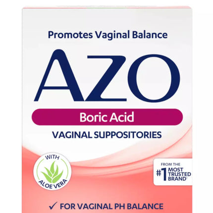 Azo Promotes Vaginal Balance Vaginal Suppositories 30 Ct BB 6/25