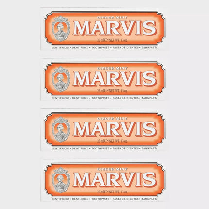 Marvis  Ginger Mint 3.8oz/75ml Made In Italy (Set Of 4) Fluoride Free