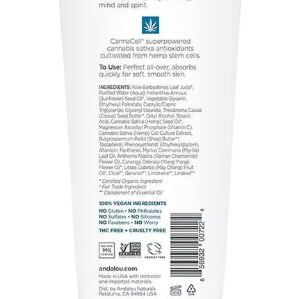 Andalou Naturals CannaCell Body Lotion - HARMONY 8 fl oz