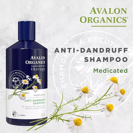 Avalon Organics Anti-Dandruff Medicated Shampoo 14 fl oz Liquid